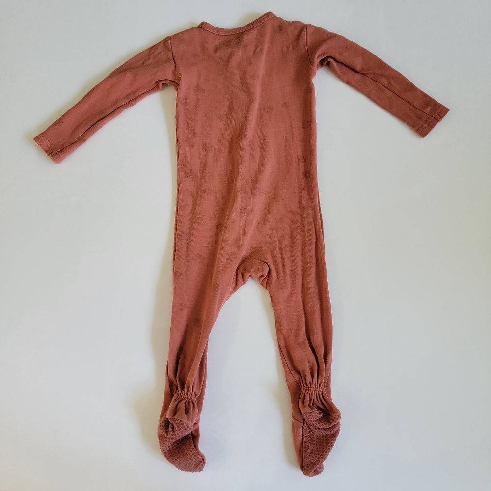 12-18M L'ovedbaby Rust Pinecone Zipper Footie - Picture 6 of 6